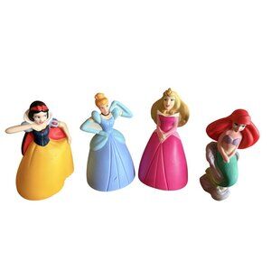 Disney Princess Figurines Set Snow White Cinderella Aurora & Ariel Plastic 5"